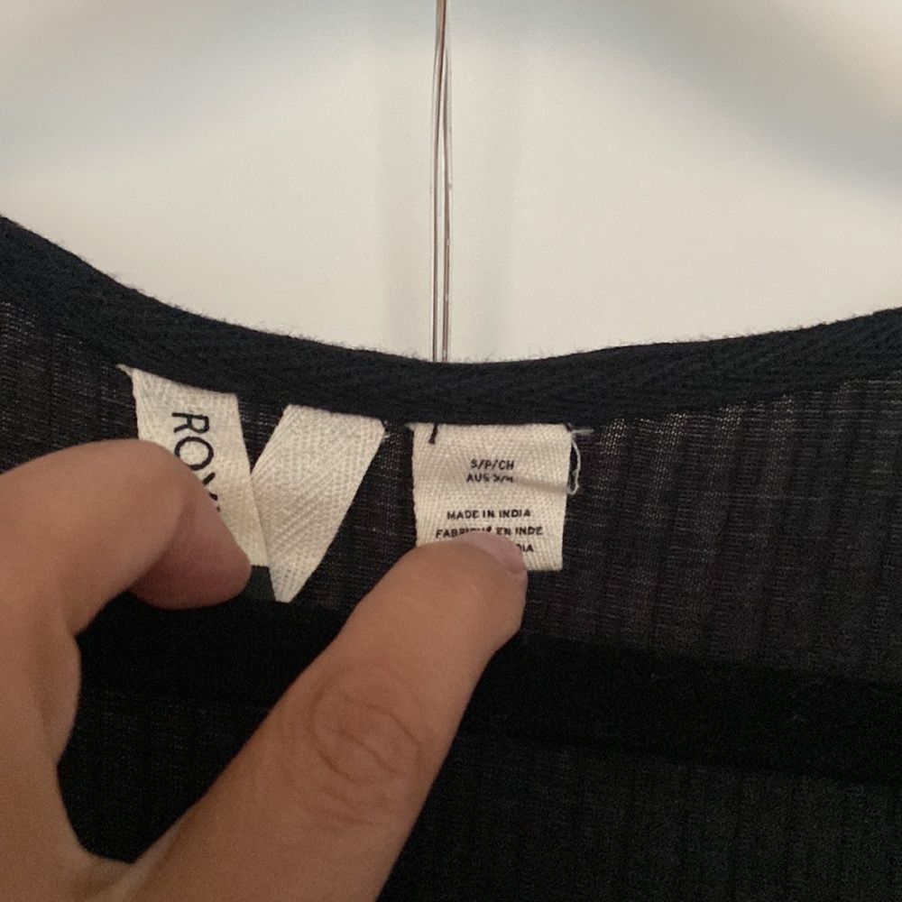 Roxy Black Ribbed Dress - Picture 2 of 3